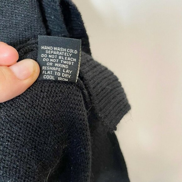 BCBGMAXAZRIA Womens Sleeveless Oversized Sweater Black XS Relaxed Mock Neck NWT - Picture 5 of 8